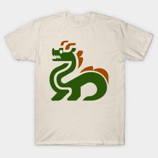 Minimalist Dragon Icon (Dark Green) T-Shirt